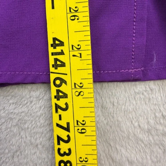 Carhartt Scrub Top Womens 2X Purple V-Neck Force Ripstop Short Sleeve D-Ring - Picture 6 of 6